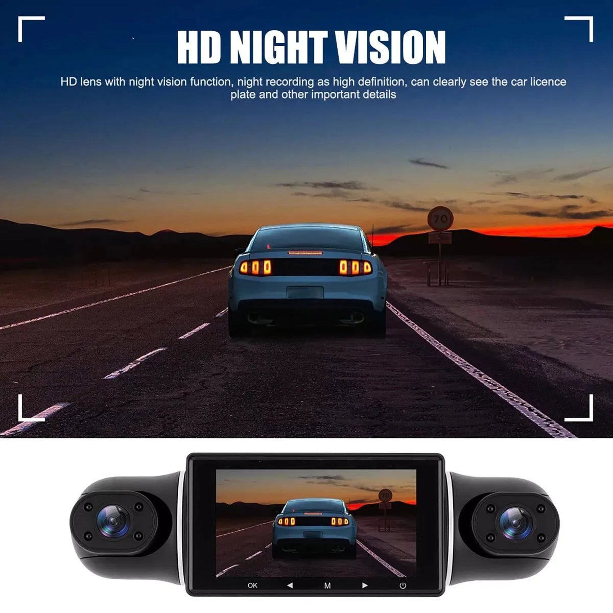 Car DVR Dash Cam Wifi FHD 4 Lens 1080P Dashboard Camera 24H Parking Zpaxo
