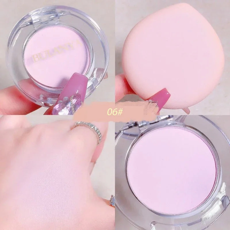 Monochrome Soft Matte Blush Highlighter Orange Peach Pink Natural Red Rouge Cheek Purple Blue Nude Makeup Face Brightening Zpaxo 06