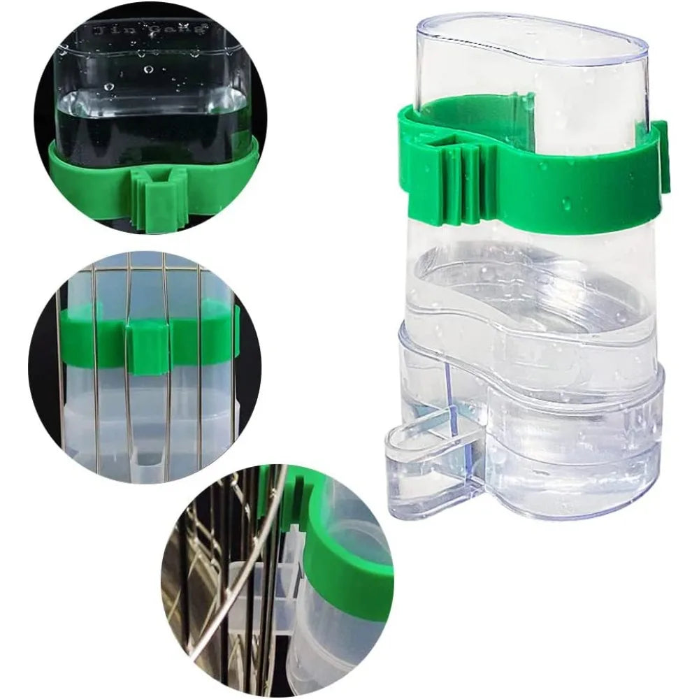 Automatic Bird Water Dispenser Drinking Feeder Transparent Cage Zpaxo