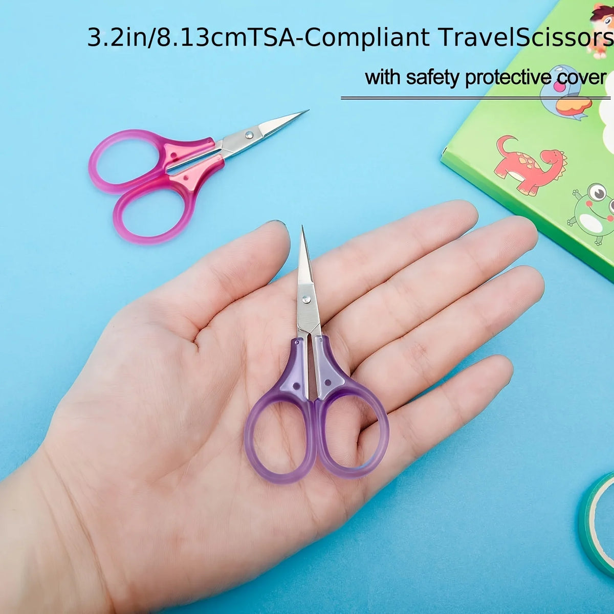 Compact Precision Craft Scissors Sharp Stainless Steel Blades Zpaxo