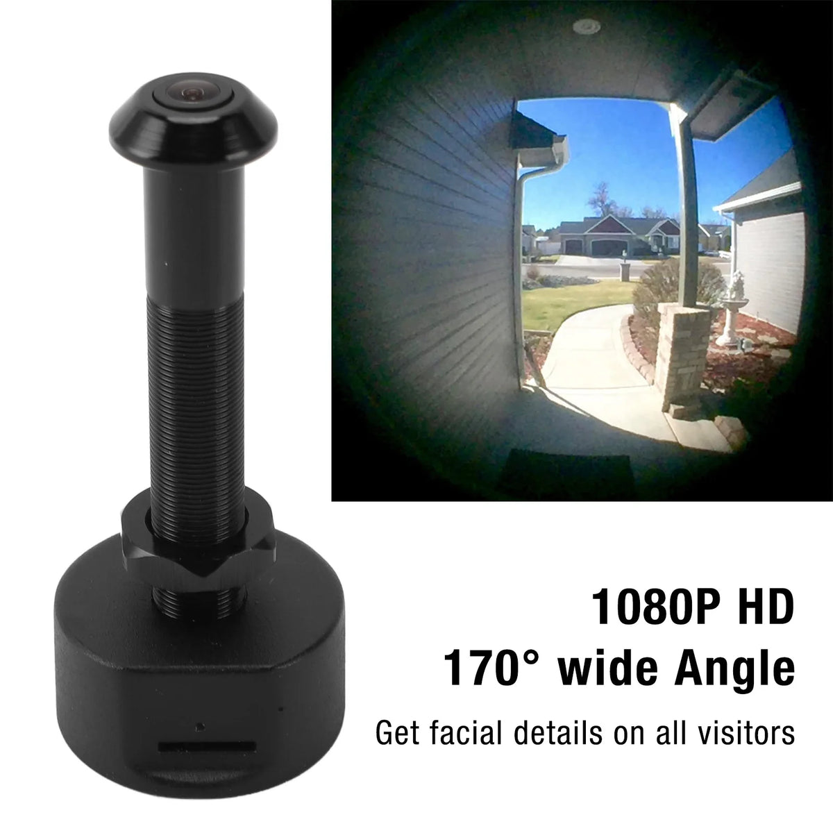 Wifi Peephole Camera 1080P HD Mobile Detection 150 Wide Angle Lens Zpaxo