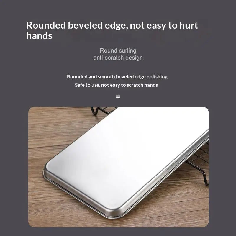 Stainless Steel Barbecue Noodle Storage Serving Trays Rectangle Zpaxo