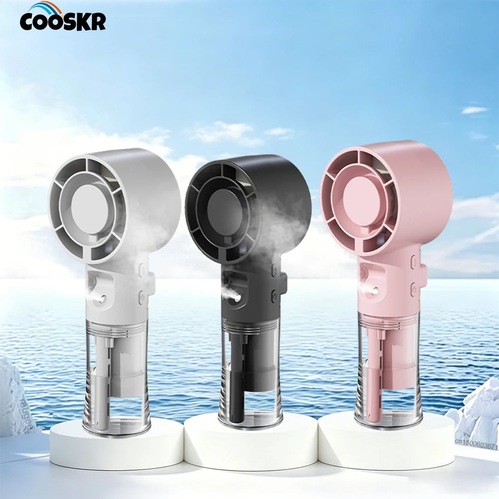 Portable Humidifier Mist Fan Rechargeable Mini Handheld Water Small Zpaxo