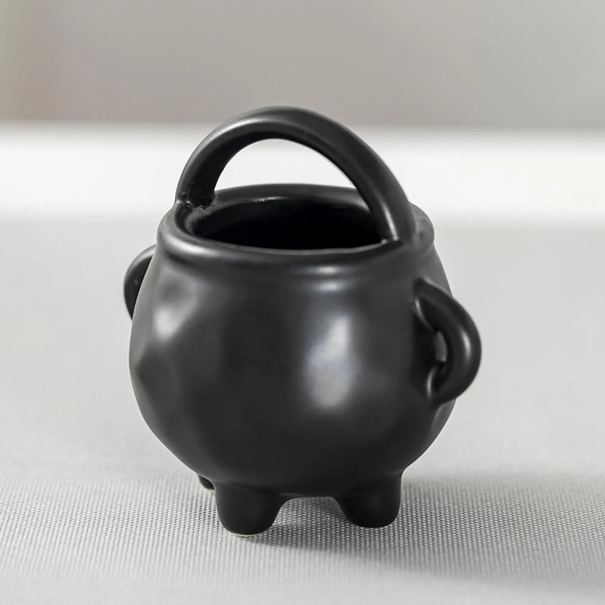 Wax Burner Ceramic Gothic Cauldron Handle Oil Diffuser Candle Zpaxo