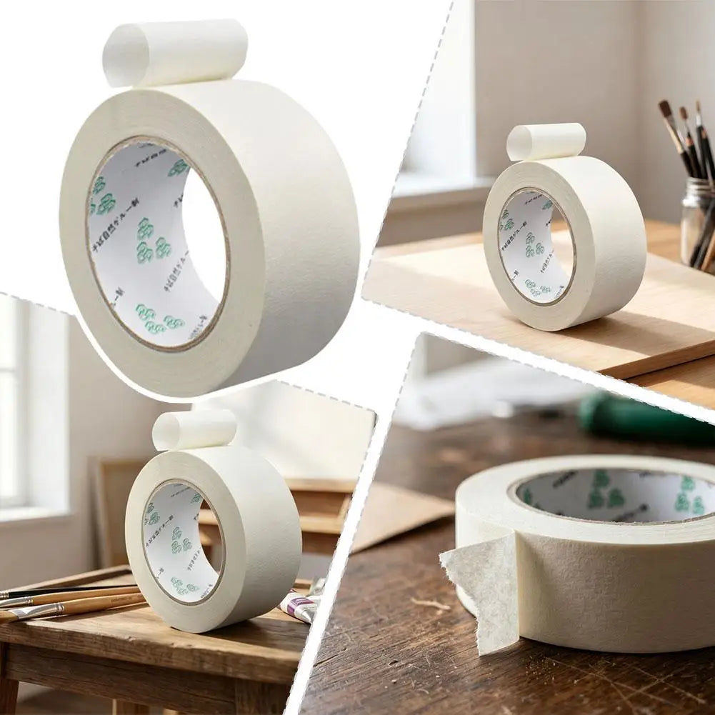50mm x 50m White Masking Tape Bulk for General Purpose Use Artist Tape for Paint, Wall, Watercolor Car DIY Indoor Outdoor Zpaxo