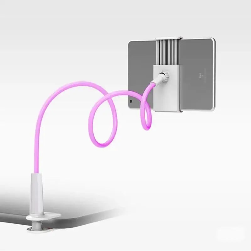 Tablet Holder Stand Holder With Grip Flexible Long Arm Gooseneck Tablet Lazy Bracket Bed Mount Clamp For iPad iPhone Accessories Zpaxo Pink