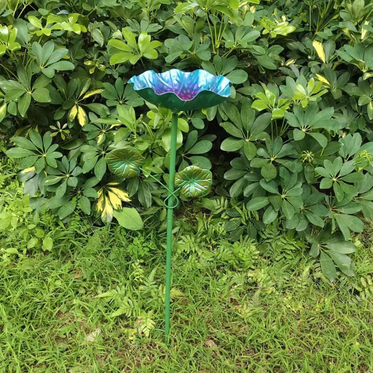 Bird Baths Vintage Flower Iron Decoration Flower Bird Bath For Feeding Home Garden Backyard Courtyard Landscaping Park Outdoor Zpaxo
