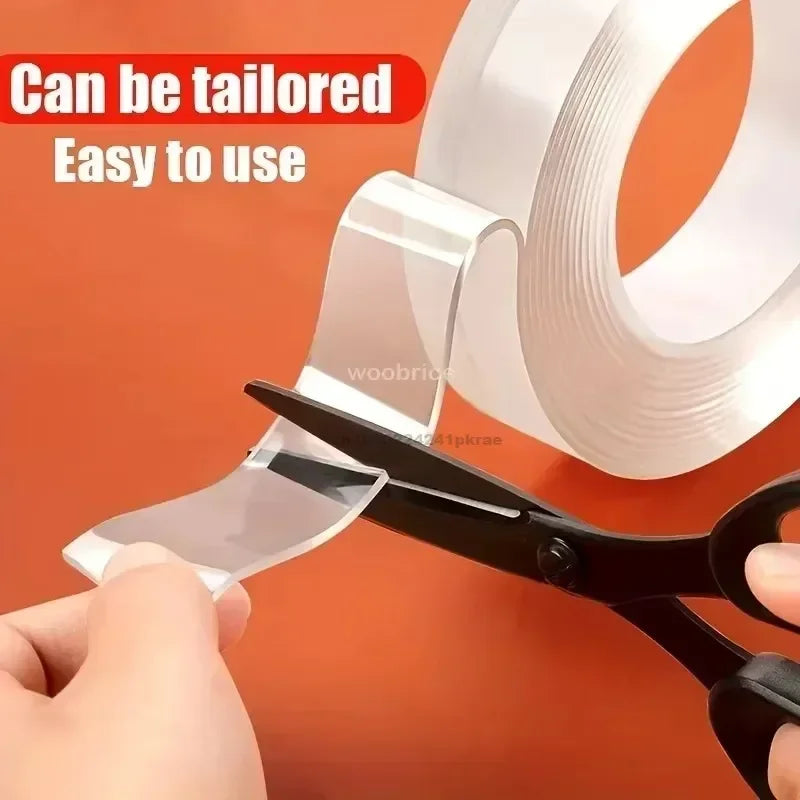 Nano Double Sided Adhesive Tape, 1mm Thick Upgraded Version with Grid, Multipurpose Waterproof No-Trace Tape - Other Material Zpaxo