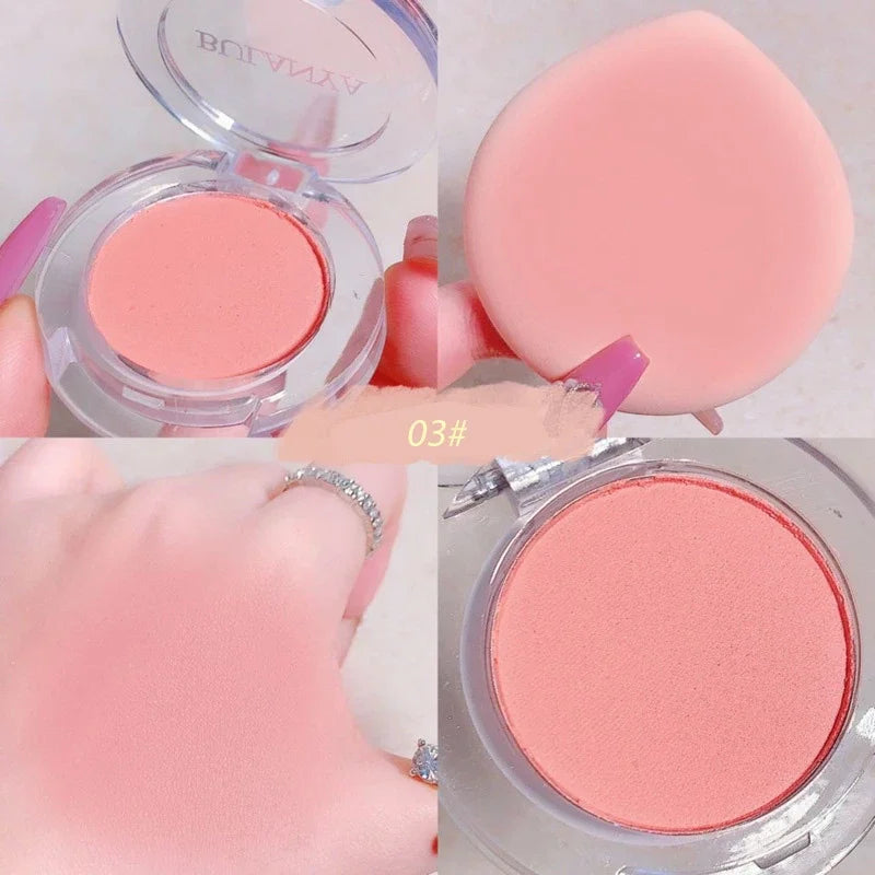 Monochrome Soft Matte Blush Highlighter Orange Peach Pink Natural Red Rouge Cheek Purple Blue Nude Makeup Face Brightening Zpaxo 03