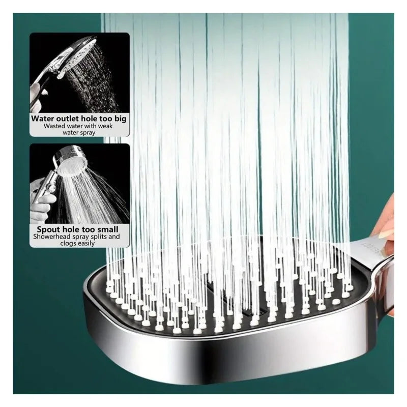 Shower Faucet Complete Shower Faucet High-pressure Showers Head with Adjustable High-Pressure Filter Portable One-Click Stop Zpaxo