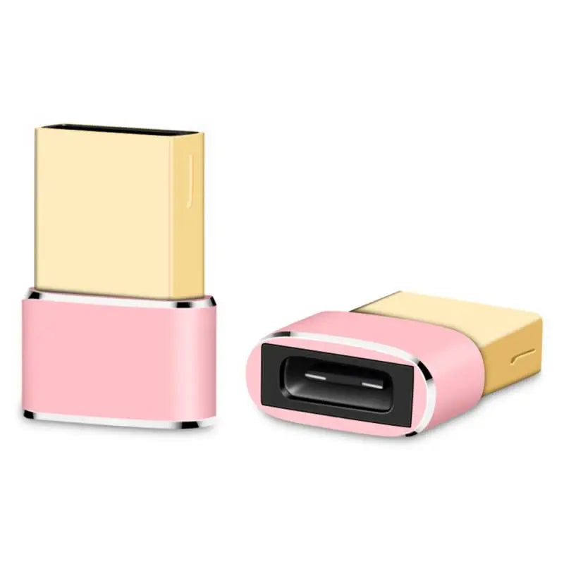 1- USB 2 0 C Adapter Female Male OTG Converter Macbook Iphone Xiaomi Zpaxo 1PCS Rose Gold