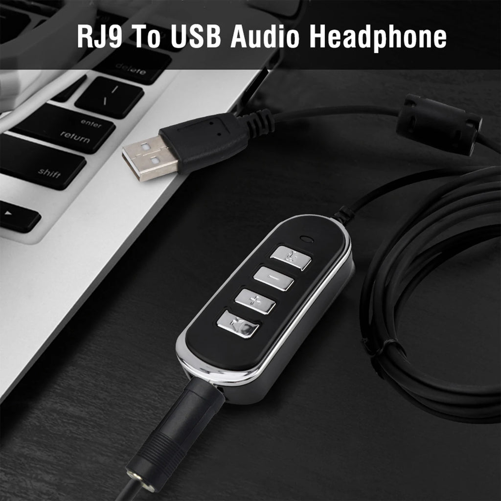 RJ9 Jack USB Cable Ear Phone Connection Audio Headphone Conversion Zpaxo