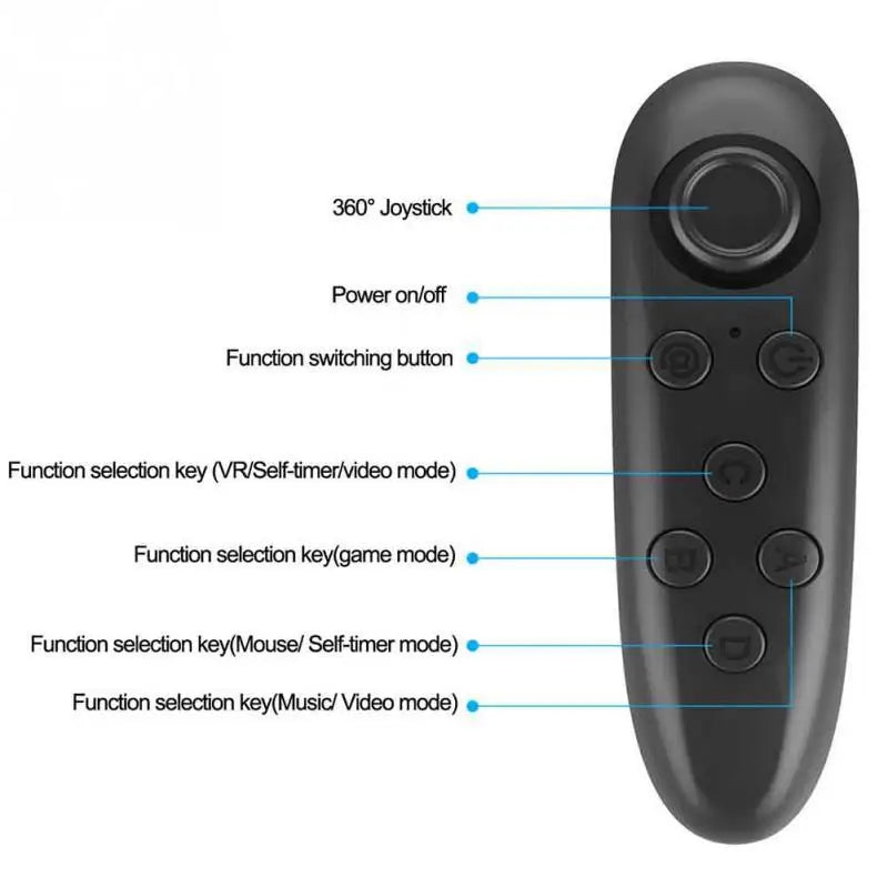 Remote Control Mobile Phone VR Glasses Wireless Android Smart Phone Gamepad Remote E book Page Turning Lever For 3D Glasses Zpaxo