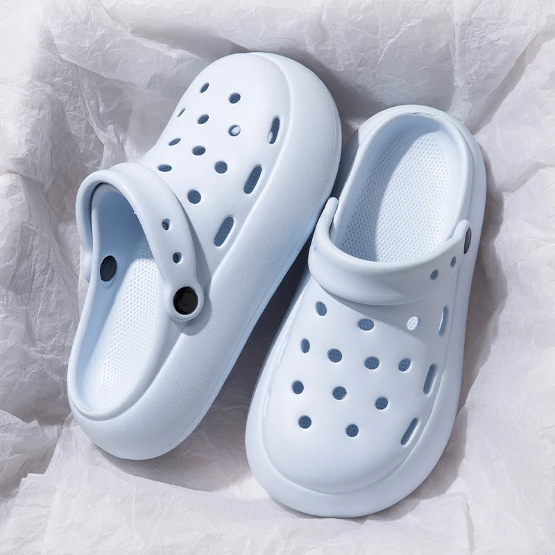 Women 2026 Cute Thick Platform Clogs SHAJI Summer Non Slip Soft Zpaxo