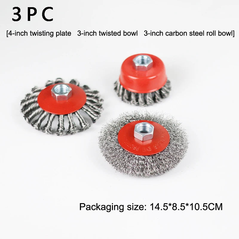 Twisted Steel Wire Wheel Abrasive 75 M14 Cup Brush Powerful Paint Zpaxo A3