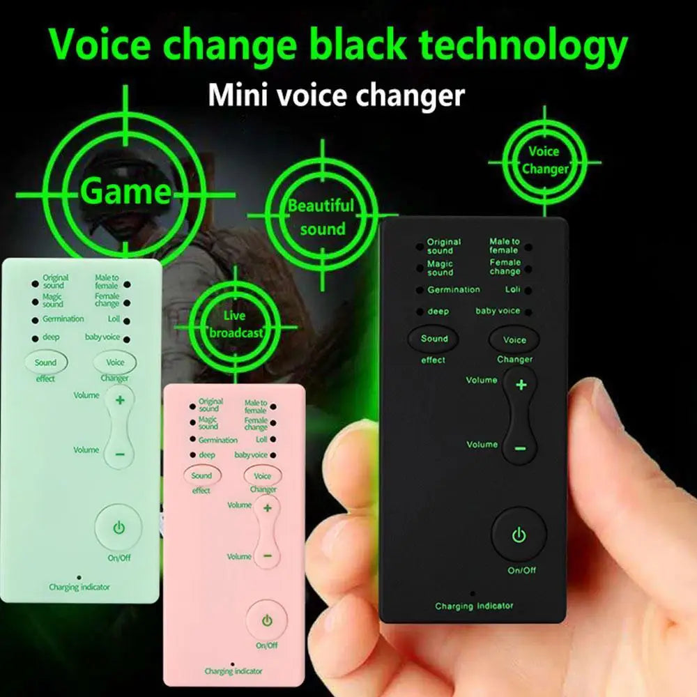 Voice Changer Microphone Disguiser Phone Microphone Voice Changer for PS4 Xbox Console PC Phone Tablet Sound Card 7 Sound Zpaxo Default Title