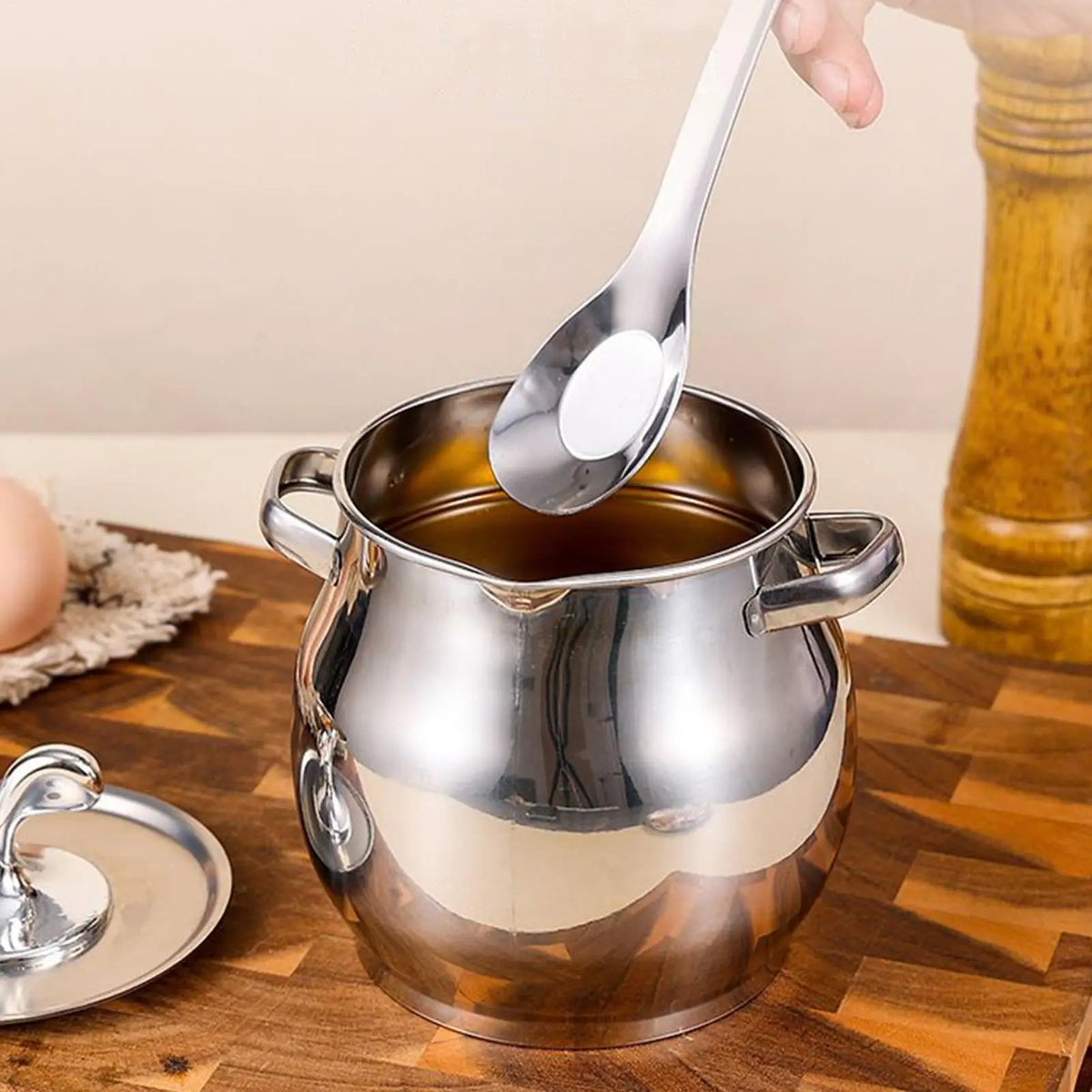 Stainless Steel Bacon Grease Keeper Container Strainer Spatula Drip Zpaxo