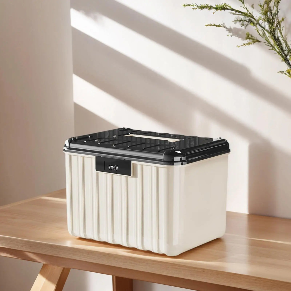 Lockable Storage Containers Double Layer Combination Lock Dustproof Zpaxo