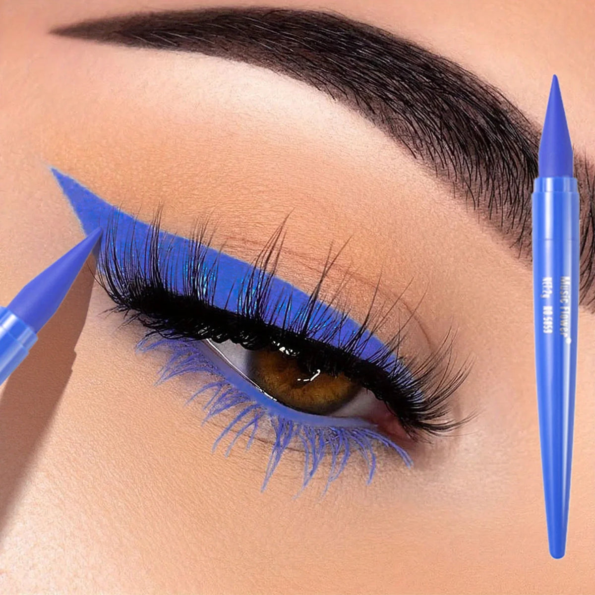 Liquid Eyeliner Long-lasting Waterproof Smudge Proof Pen Women Zpaxo Blue