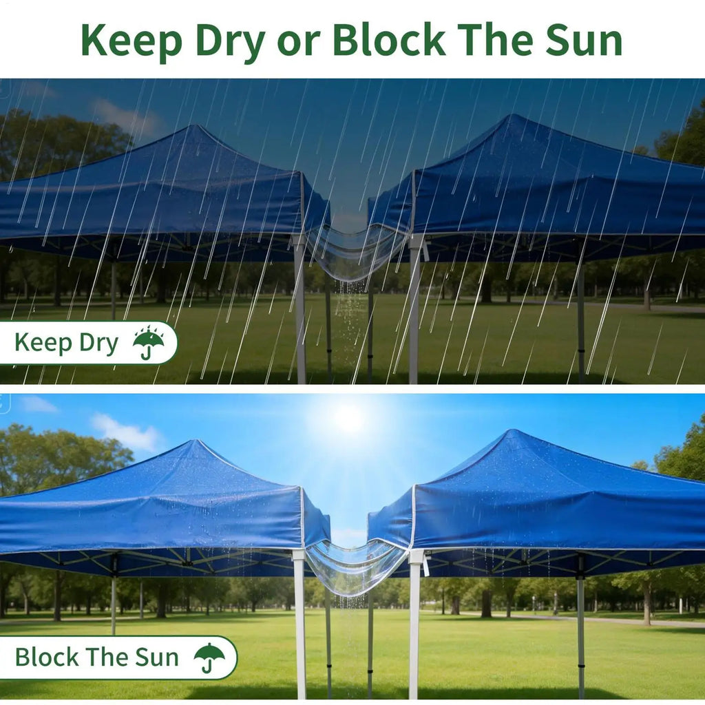 Rain Gutter Canopy Tent Detachable Transparent Instant Accessory Zpaxo