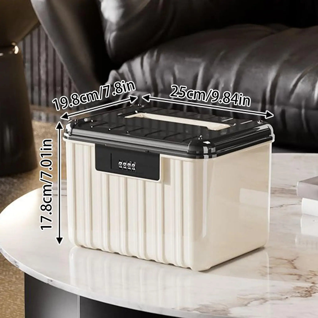 Lockable Storage Containers Double Layer Combination Lock Dustproof Zpaxo