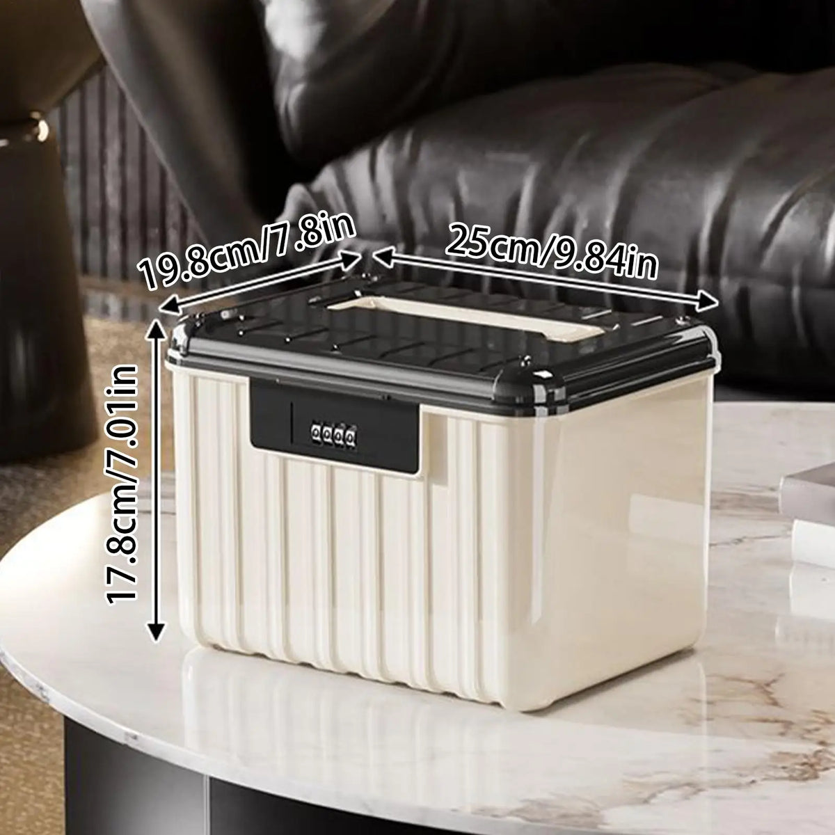Lockable Storage Containers Double Layer Combination Lock Dustproof Zpaxo