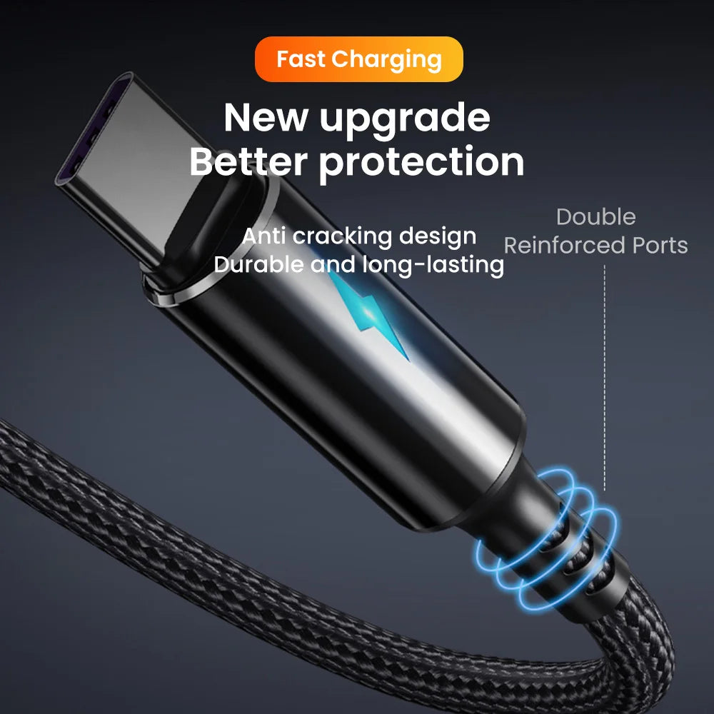 Short Cable USB C Micro 3A Fast Charging Iphone Xiaomi Huawei Mobile Zpaxo