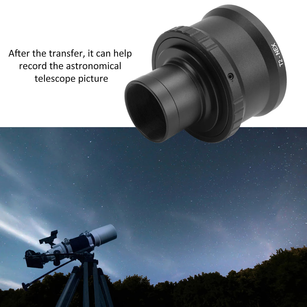 Astronomical Telescope T Mount Tube Adapter E Mirrorless Camera Metal Zpaxo