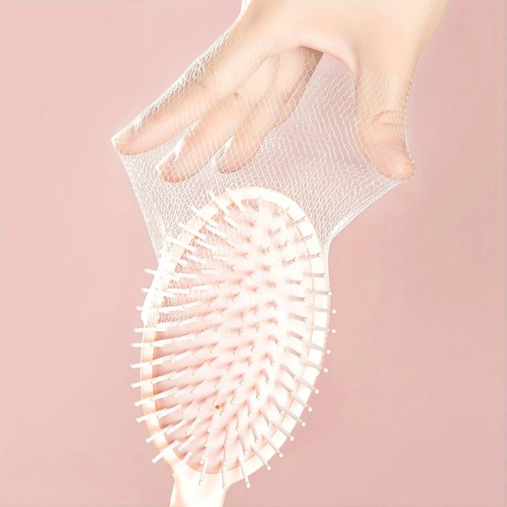 Hair Cleaning Net Air Cushion Comb Nylon Mesh Protective Cover Zpaxo
