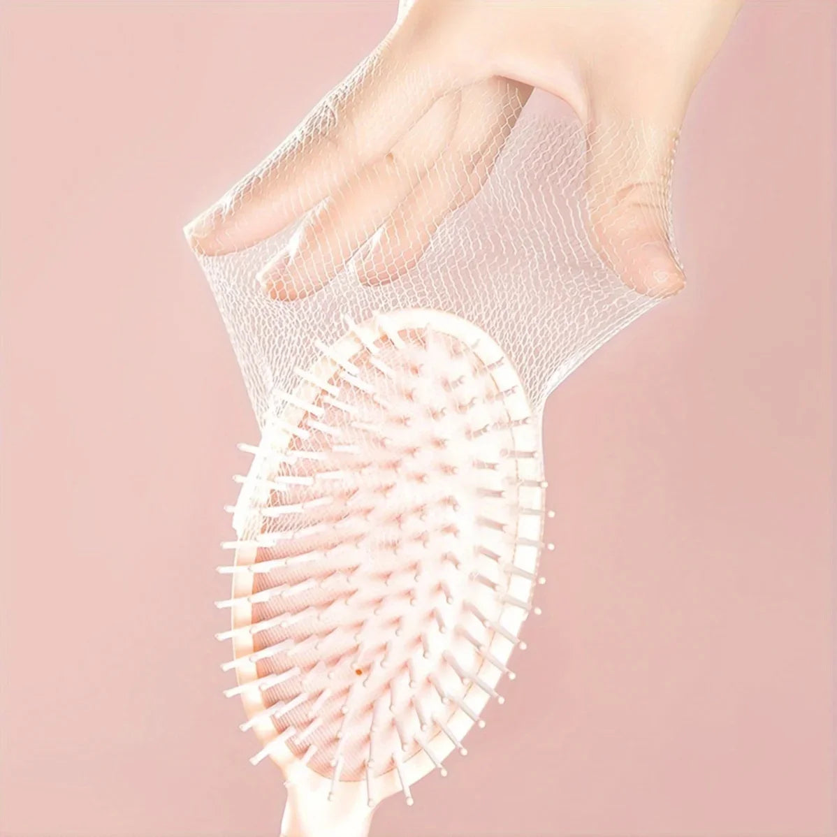 Hair Cleaning Net Air Cushion Comb Nylon Mesh Protective Cover Zpaxo