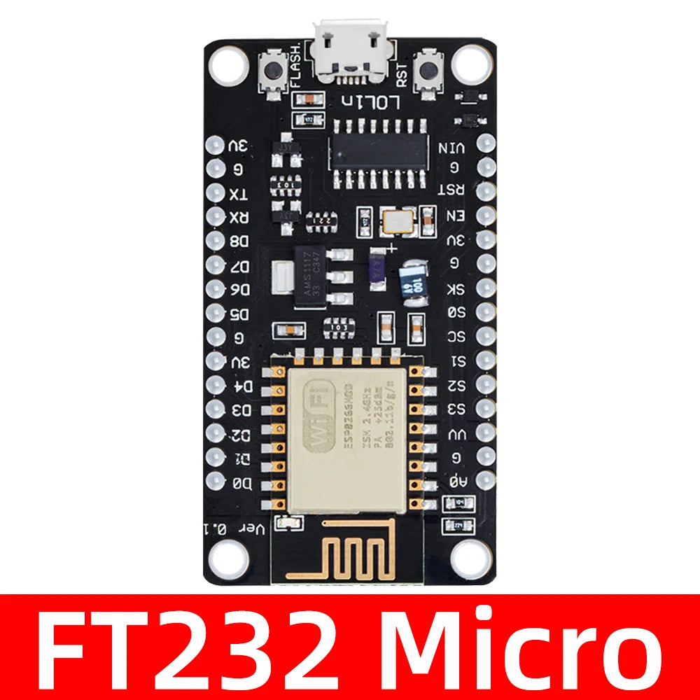 ESP8266 NodeMcu V3/V2/V2.1 WiFi Board – ESP-12E/12F CH340/CP2102/CH9102X Lua IoT Development Board Zpaxo V3 FT232RL micro