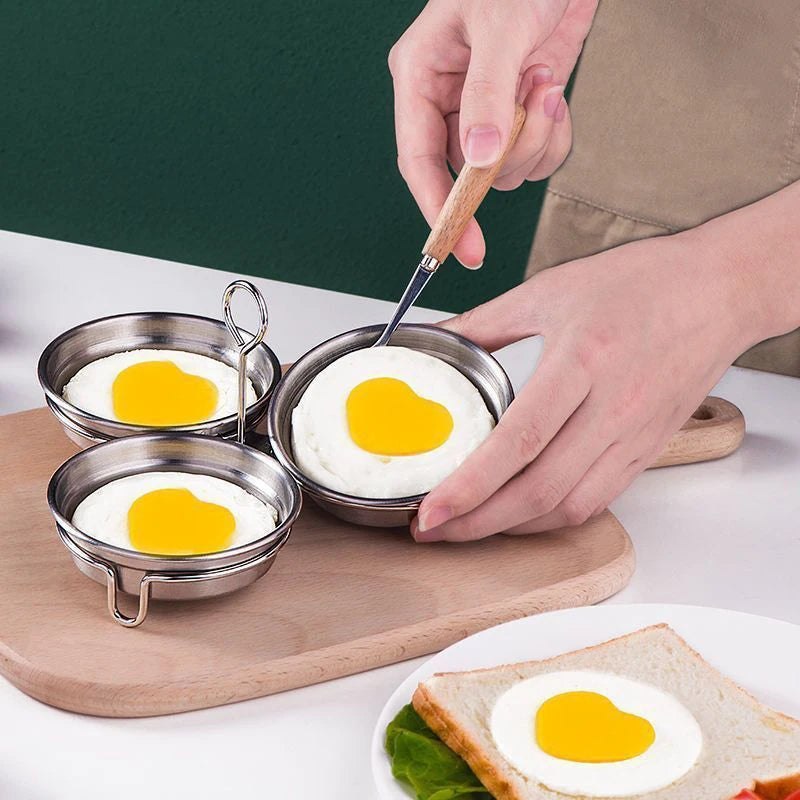 Stainless Steel Egg Poacher Poaching Pan Mould Steamer Steamed Egges Zpaxo