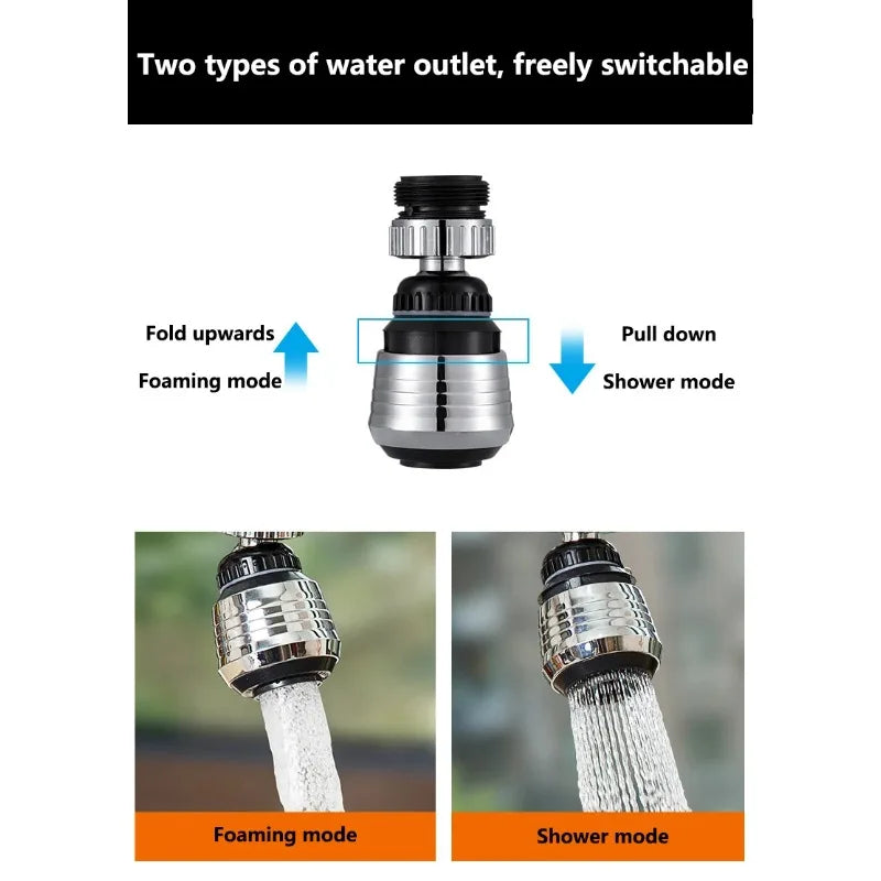 360 Rotatable Kitchen Faucet Aerator Universal Pressurized Zpaxo