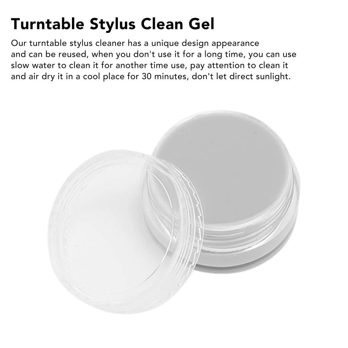Turntable Stylus Clean Gel Static Dirt Debris Dry Cleaning Mixture Zpaxo