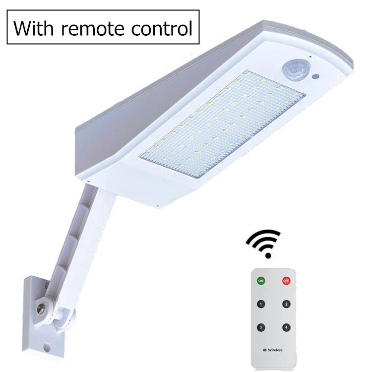 Upgraded Solar Panel Light Outdoor Waterproof Street Rotable Pole Zpaxo white with contro White -6000K