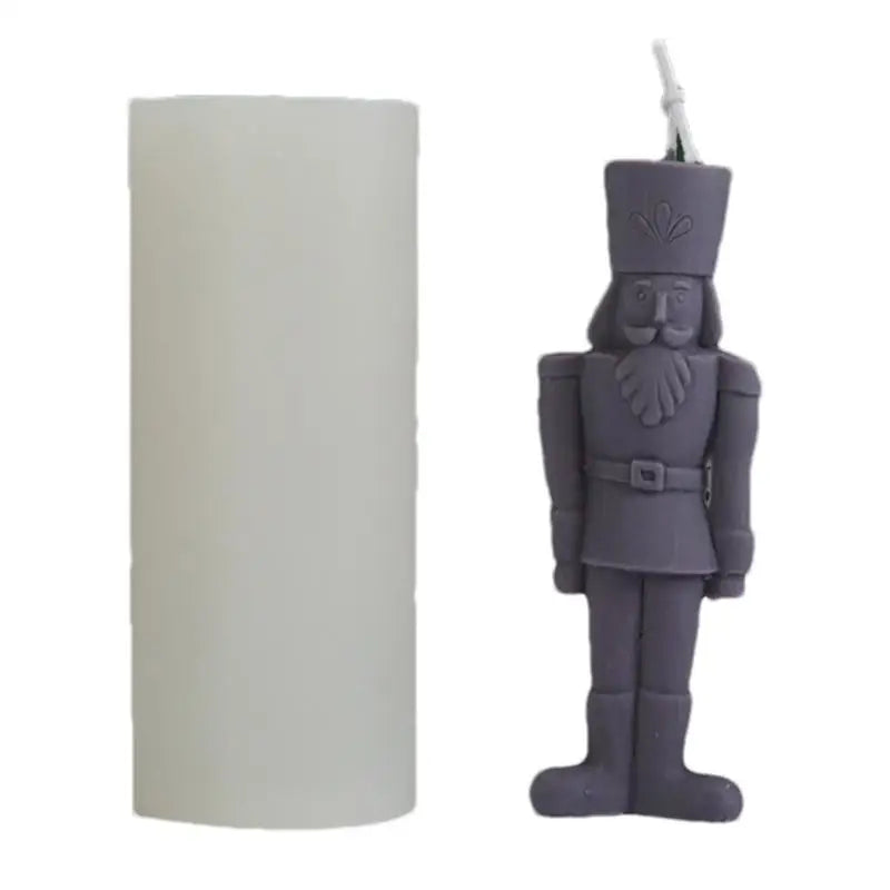 DIY Nutcracker Soldier Candle Silicone Mold Aromatic Soap Making Zpaxo