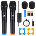 Wireless Microphone Handheld Micphone 2 Channels UHF Fixed Frequency Zpaxo 1 to 2
