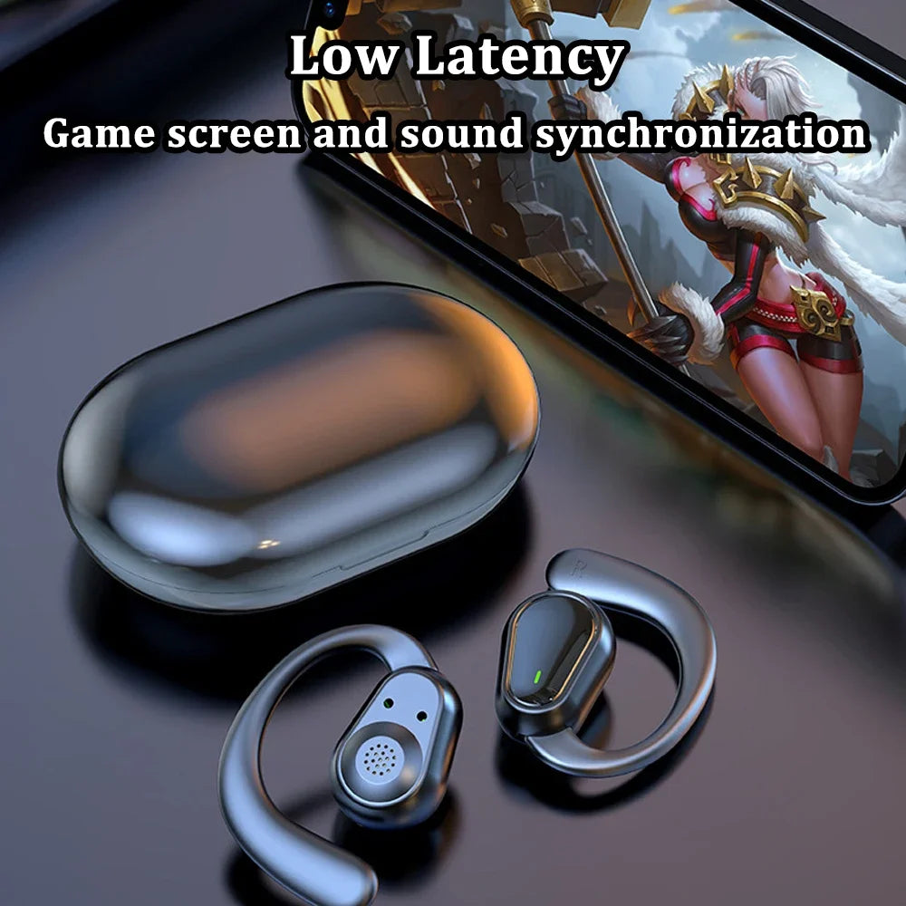 Bluetooth 5 3 Headphones Ear Hook Earphones Wireless Hifi Stereo Zpaxo
