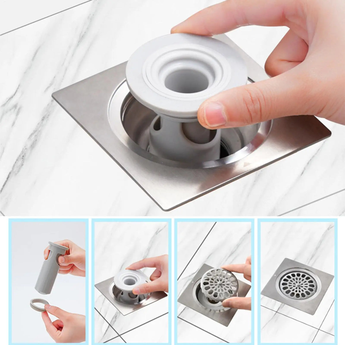 Shower Drain Plug Odor Blocking Mini Bottle Trap Design Anti Smell Zpaxo