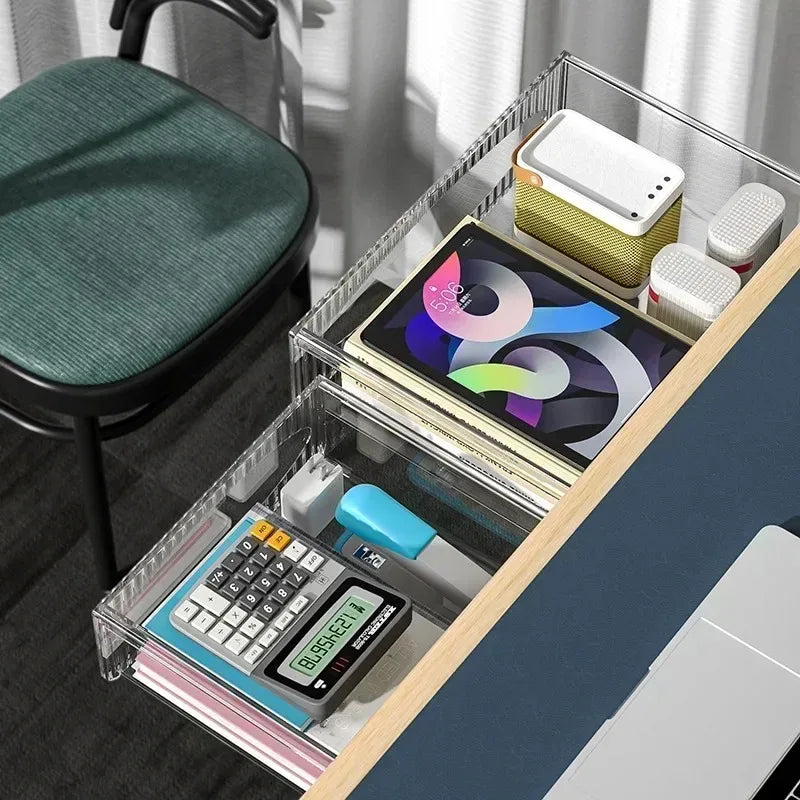 Invisible Storage Table Shelf Box Pull Out Hanging Under Desk Drawer Zpaxo