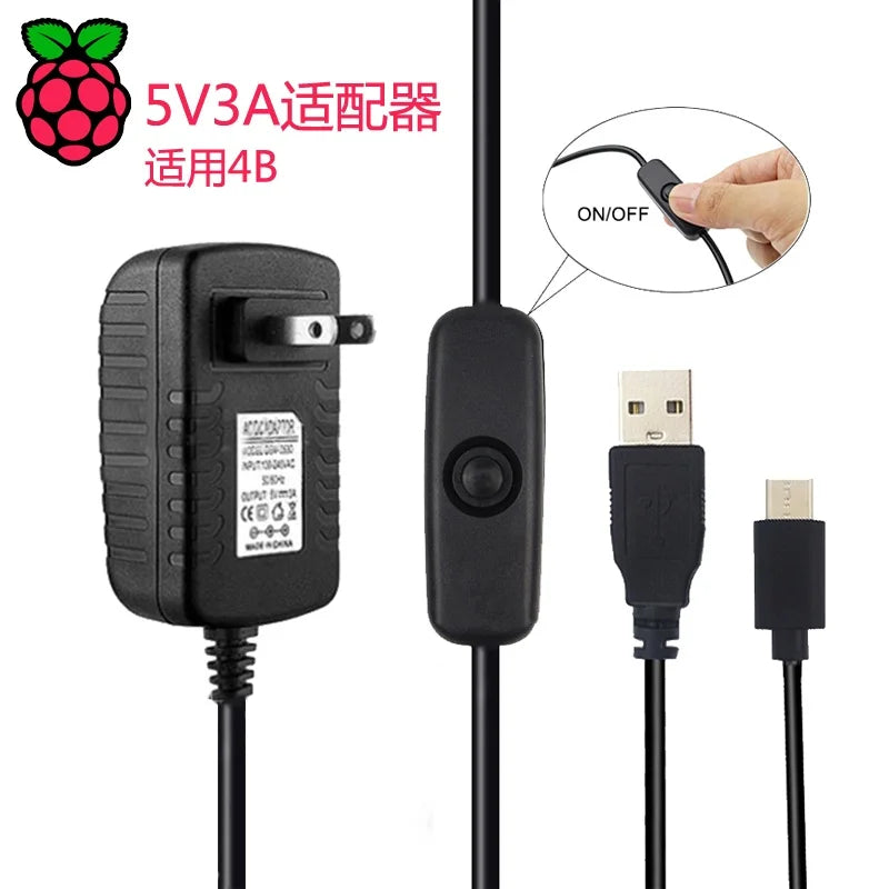 Raspberry Pi 4B Power Adapter 5V 3A Type-c Interface 4th Generation B Zpaxo