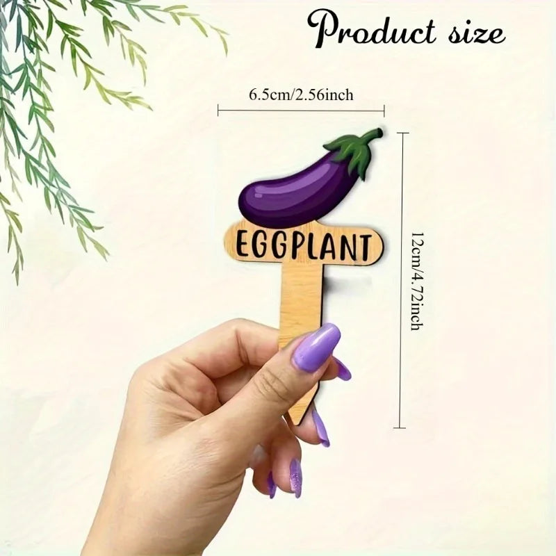Wooden Plant Label 15 Styles Reusable Potted Tags Indoor Outdoor Zpaxo