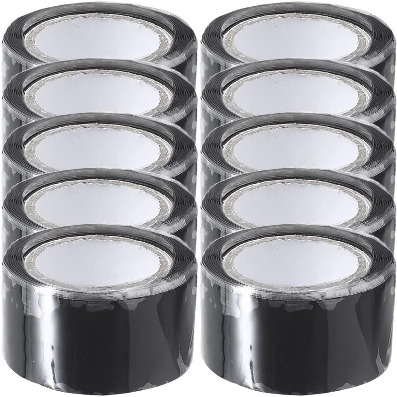 Waterproof Silicone Tape High-temperature Resistant Black Rubber Electrical Tape Durable and Soft Insulating Adhesive Zpaxo black 2.5cm 1.5M- (1Roll)