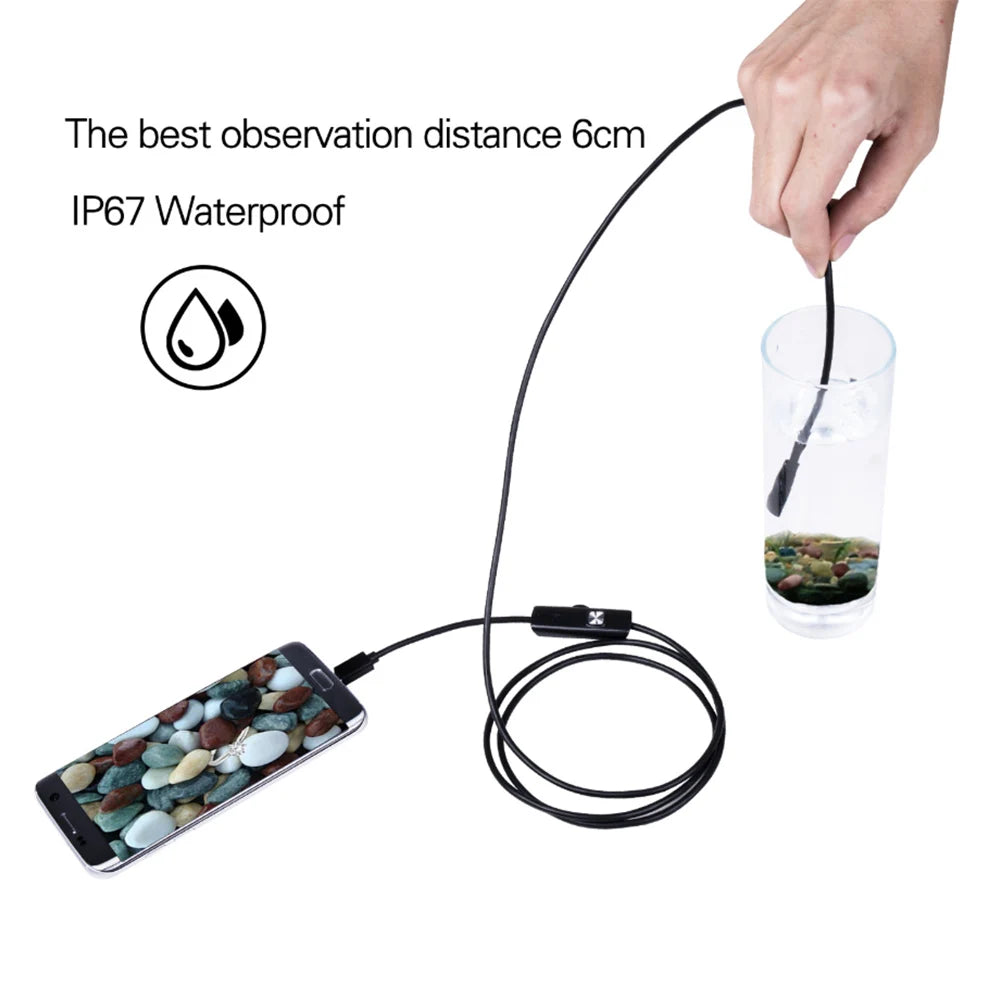 Type-C USB Endoscope Camera 7.0/5.5mm Flexible Cable Endoscope Pipe USB C Endoscope Inspection Mini Camera For Ios Android Phone Zpaxo