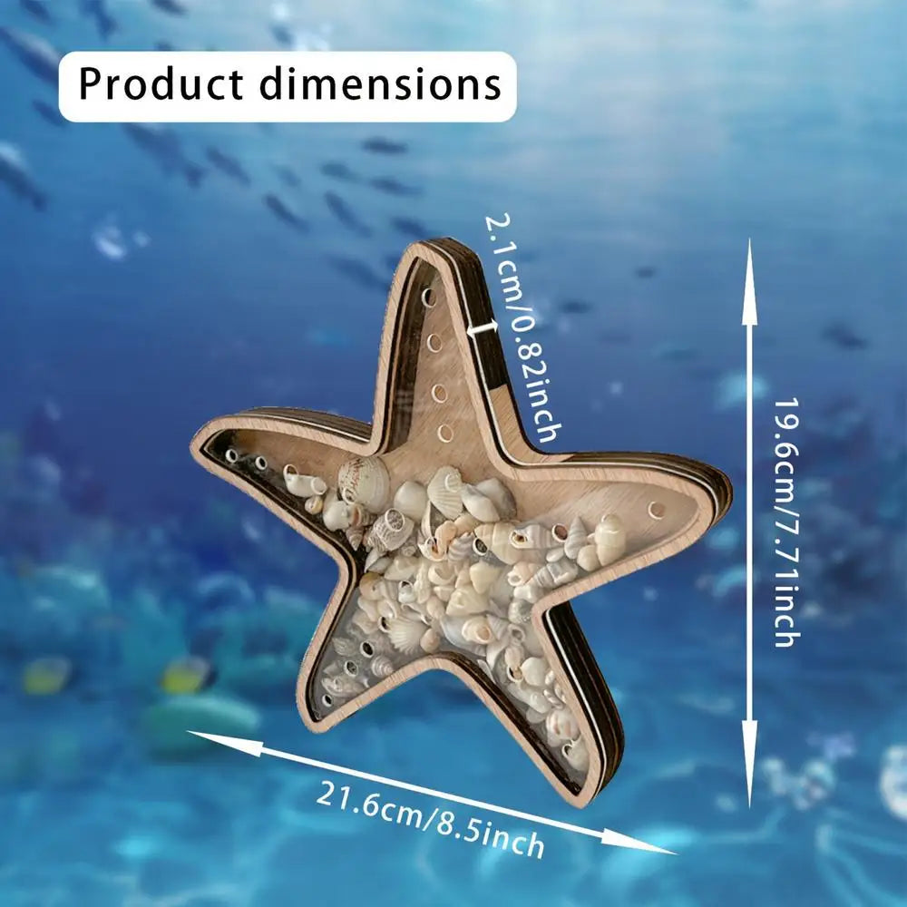 Seashell Holder Display Box Clear Starfish Shaped Case Collection Zpaxo A China Mainland