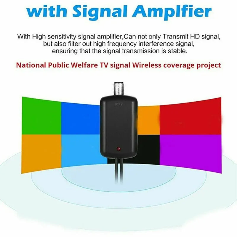 5000 Miles 8K Digital DVB-T T2 DVBT2 TV Antenna Indoor Amplifier Zpaxo