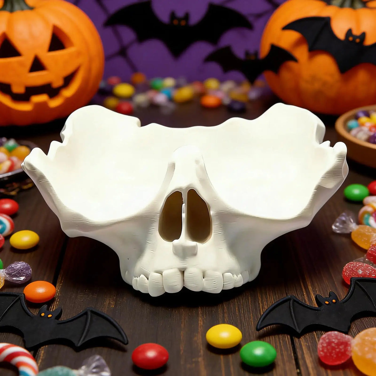 Fruit Plate Skull Shape 3D Printed Serving Plates Platter Tray Zpaxo