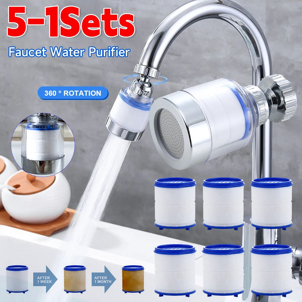 40- Faucet Water Filter Element Remove Chlorine Heavy Metals Filtered Zpaxo