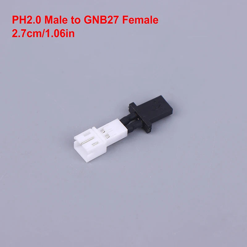 ▶1PCS Short 1S Hollow Cup Lithium Battery Adapter Cable PH2.0 To BT2.0 GNB27 Male Female Connector Head For RC Airplane Drone Zpaxo A3