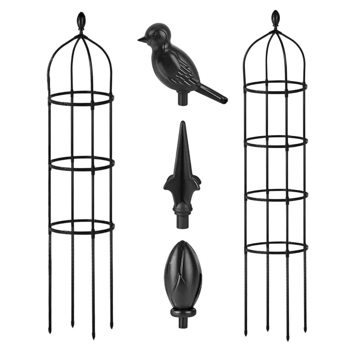 Obelisk Trellis Rustproof Climbing Plant Support Tower Rack Zpaxo